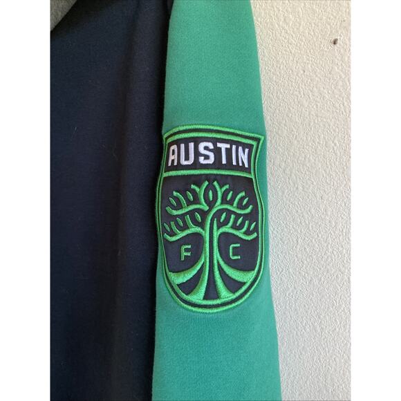Austin FC Mitchell & Ness Colorblock Fleece Pullover Hoodie Adult Mens Small - Picture 7 of 12
